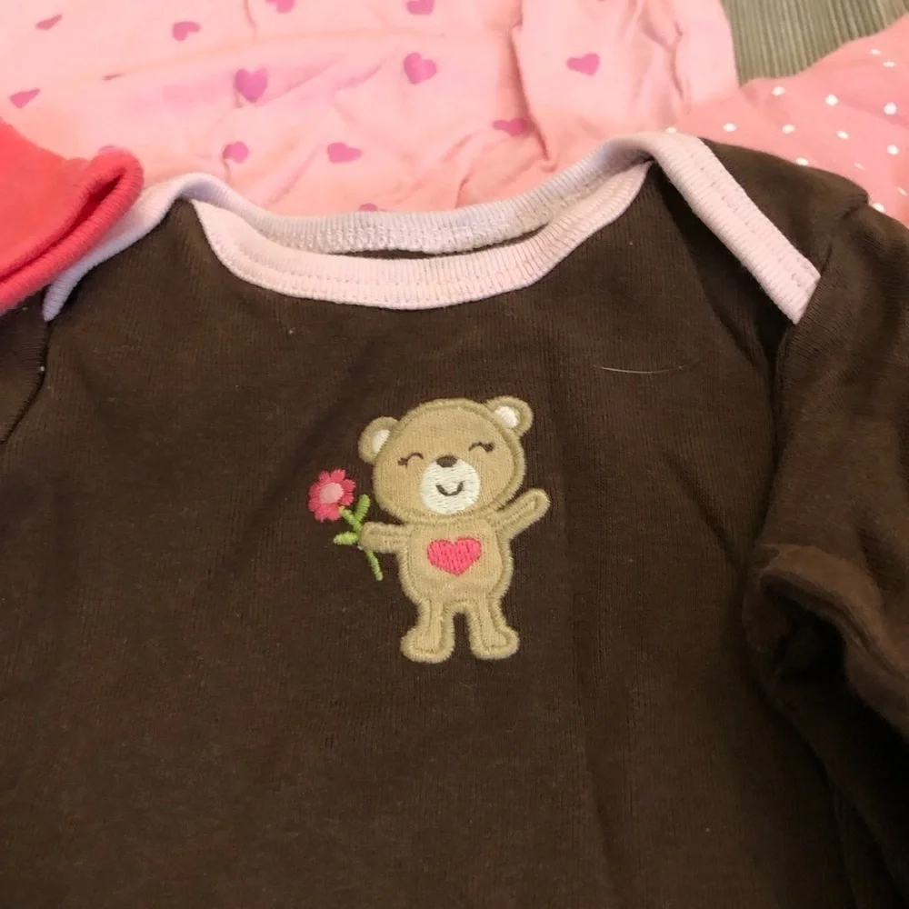 Carters Bundle of Plain and Printed Onesies‎ 3 Months